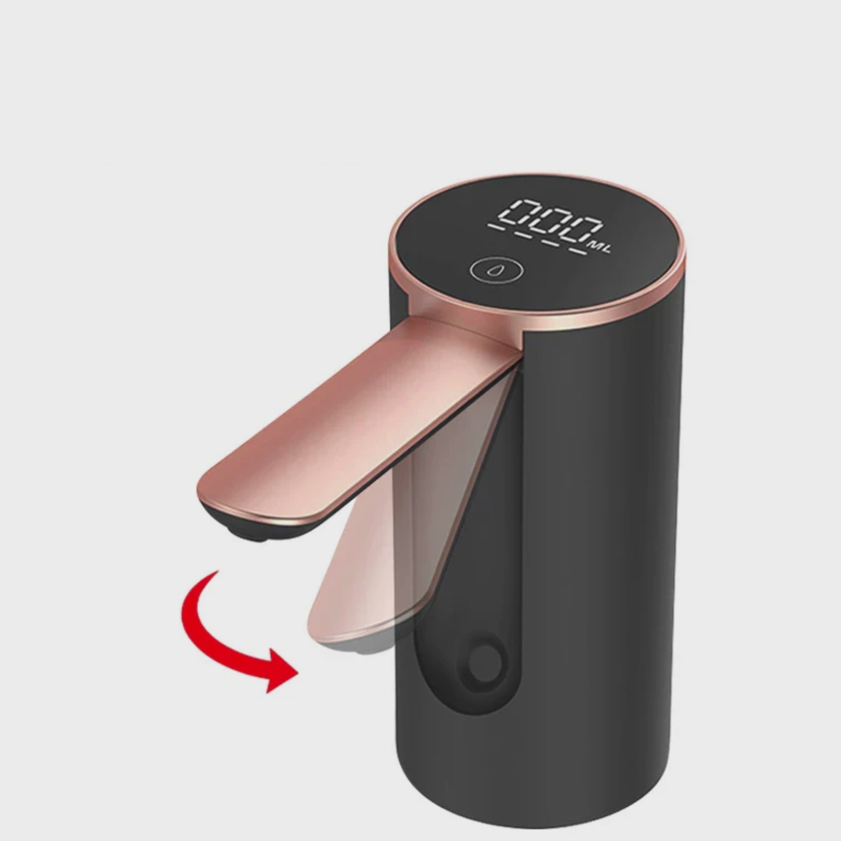 Water Dispenser for 2-5 Gallon Bottle, LED Display Touch Button 3 Quantitative Drinking Water Pump,Type C Charging Water Pump